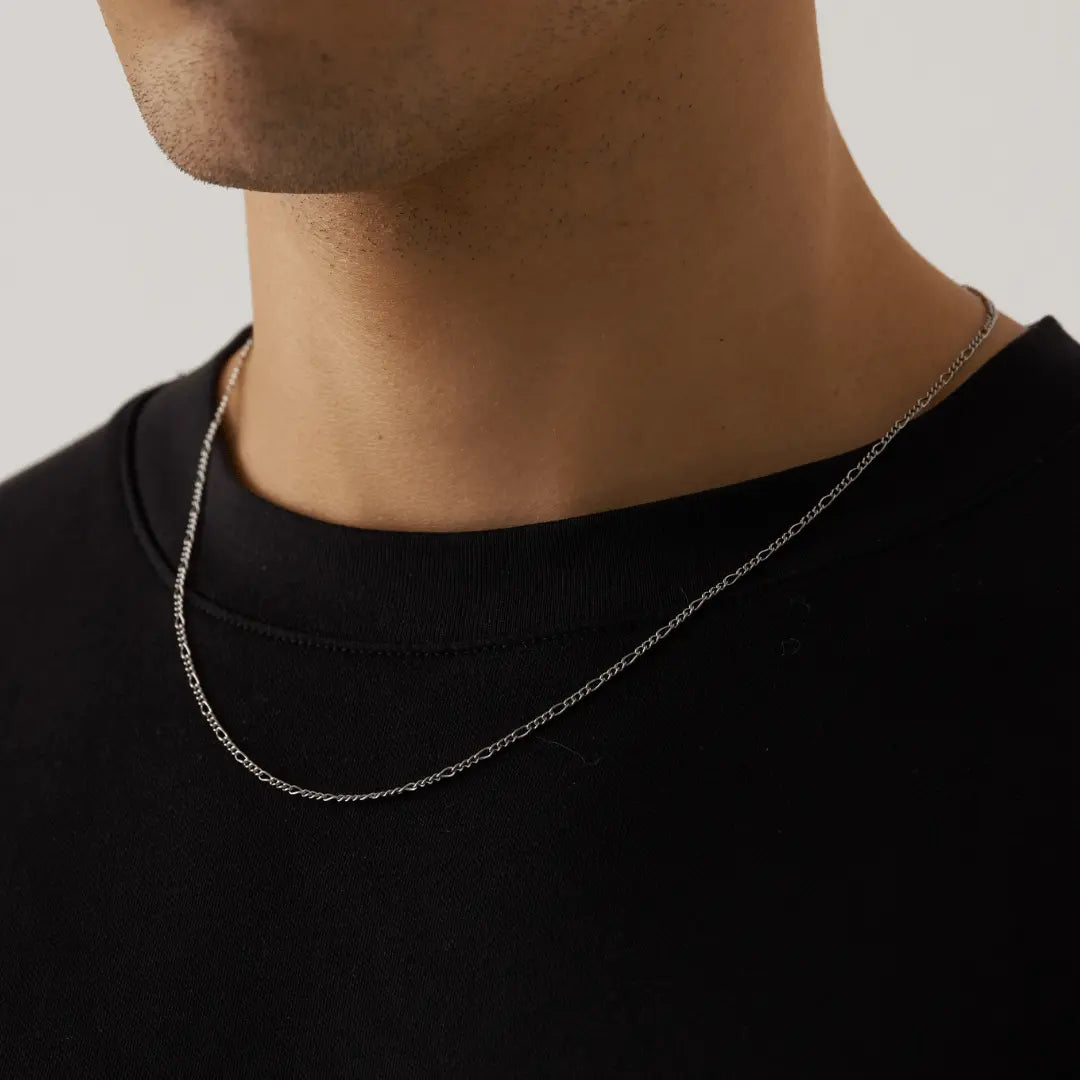 Round Figaro (Silver) 2mm -- DVVX CHAINS