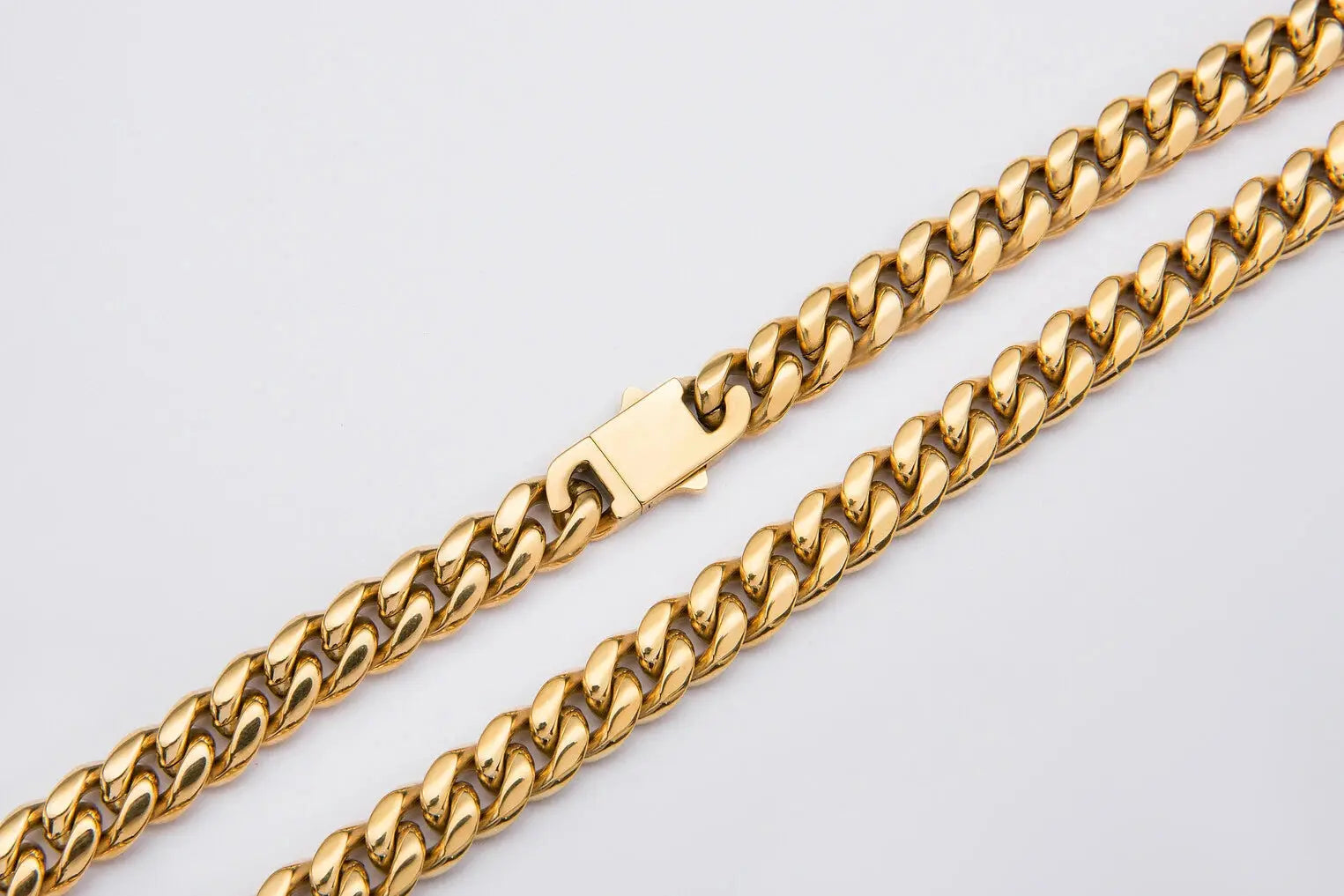 10mm Gold Cuban Link Chain -- DVVX CHAINS