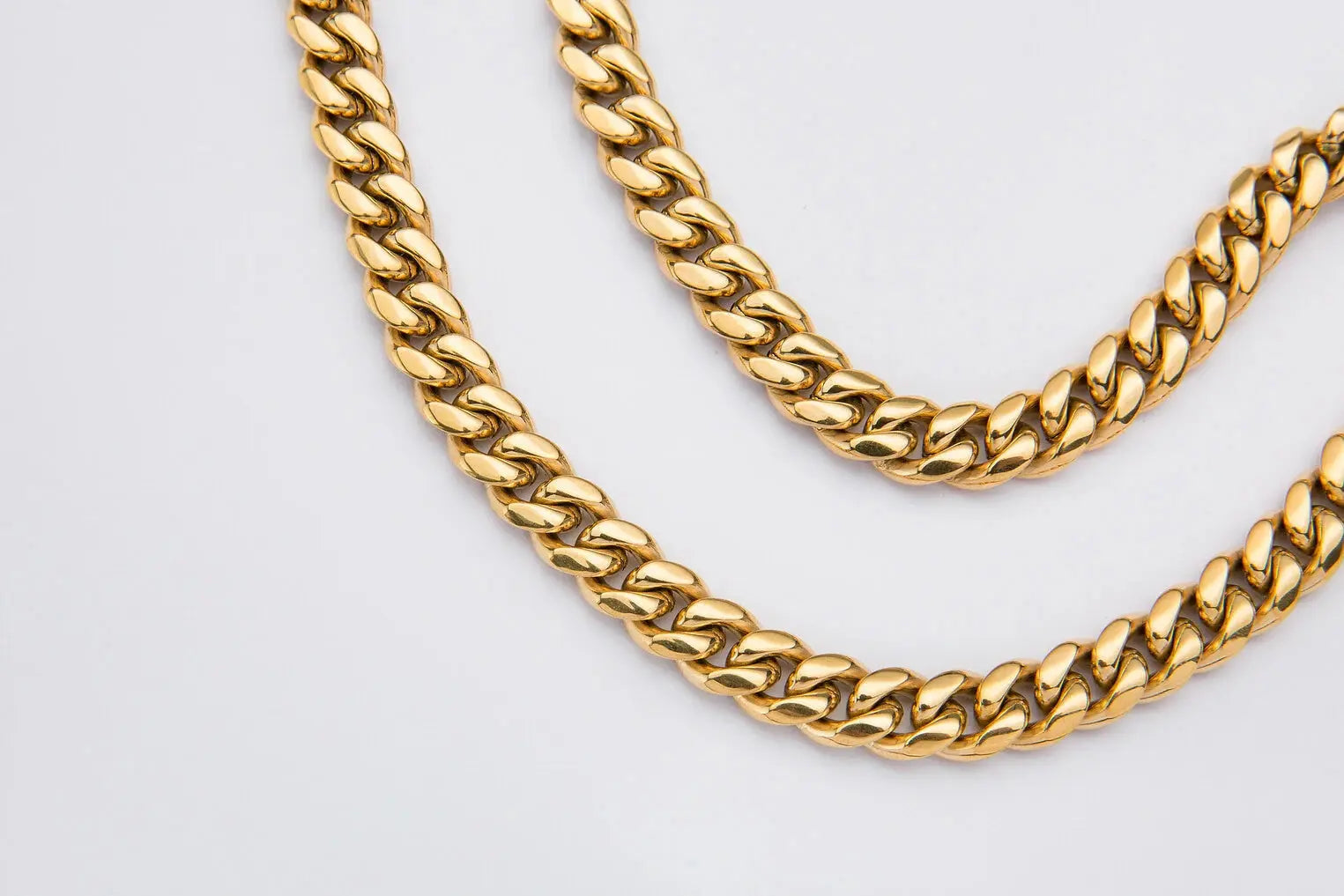 10mm Gold Cuban Link Chain -- DVVX CHAINS