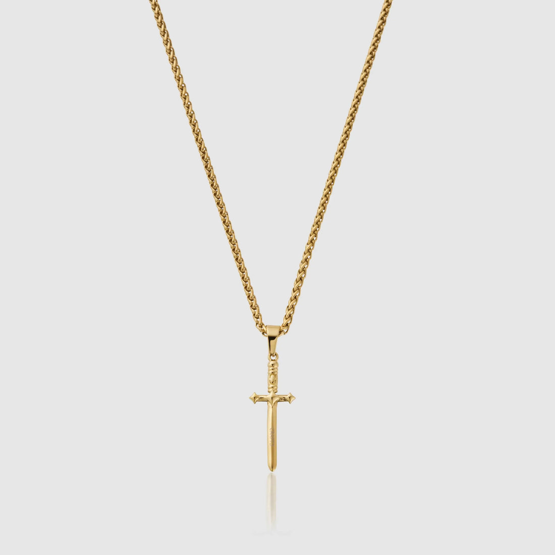 18K Gold Dagger Knife Charm Pendant Necklace -- DVVX CHAINS