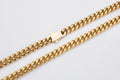 8mm Gold Miami Cuban Link Chain for Men -- DVVX CHAINS