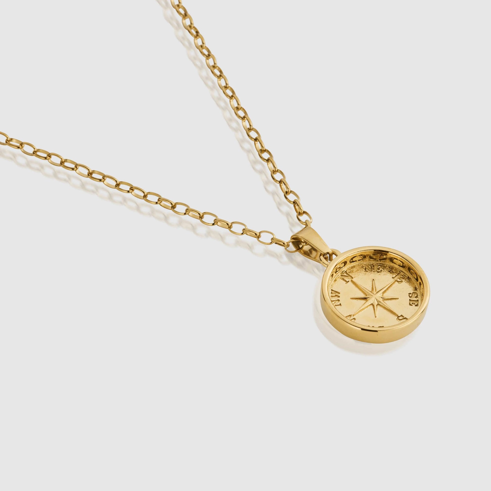 Gold Navigation Pendant Necklace for Men -- DVVX CHAINS
