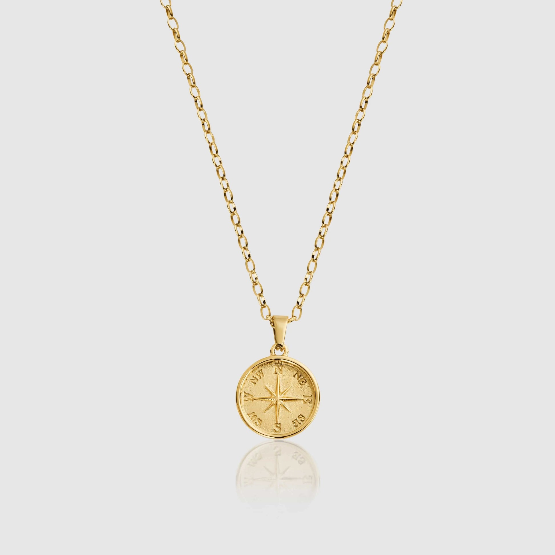 Gold Navigation Pendant Necklace for Men -- DVVX CHAINS