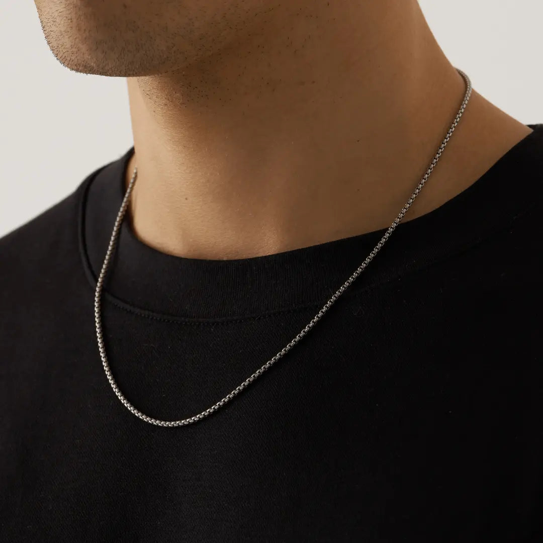 Round Box Chain (Silver) 2mm -- DVVX CHAINS